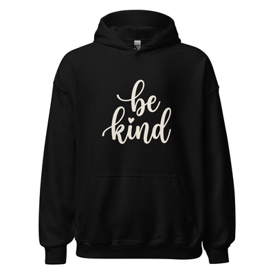Be Kind Script Pullover Hoodie, Men's, front, black with cream print