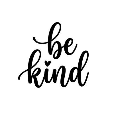 Be Kind Script Tee on-figure. Cali Life Co. California apparel, designed in San Diego