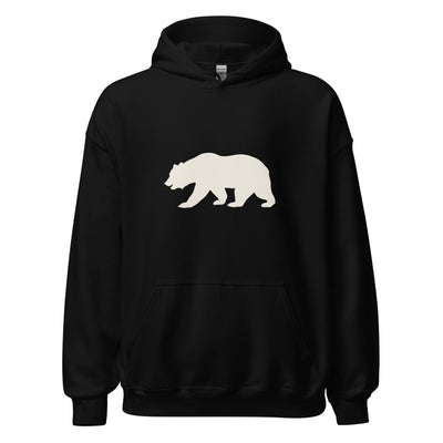 California Bear Pullover Hoodie, Men's, front, black with cream print
