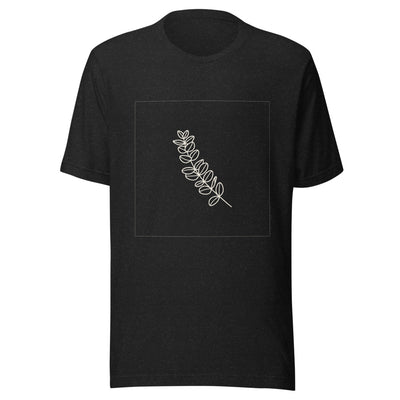 Eucalyptus Sprig Graphic T-Shirt, front, black with cream print