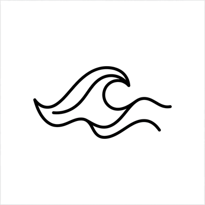 One-Line Wave California Tee — Women's on-figure. Cali Life Co. California apparel, designed in San Diego