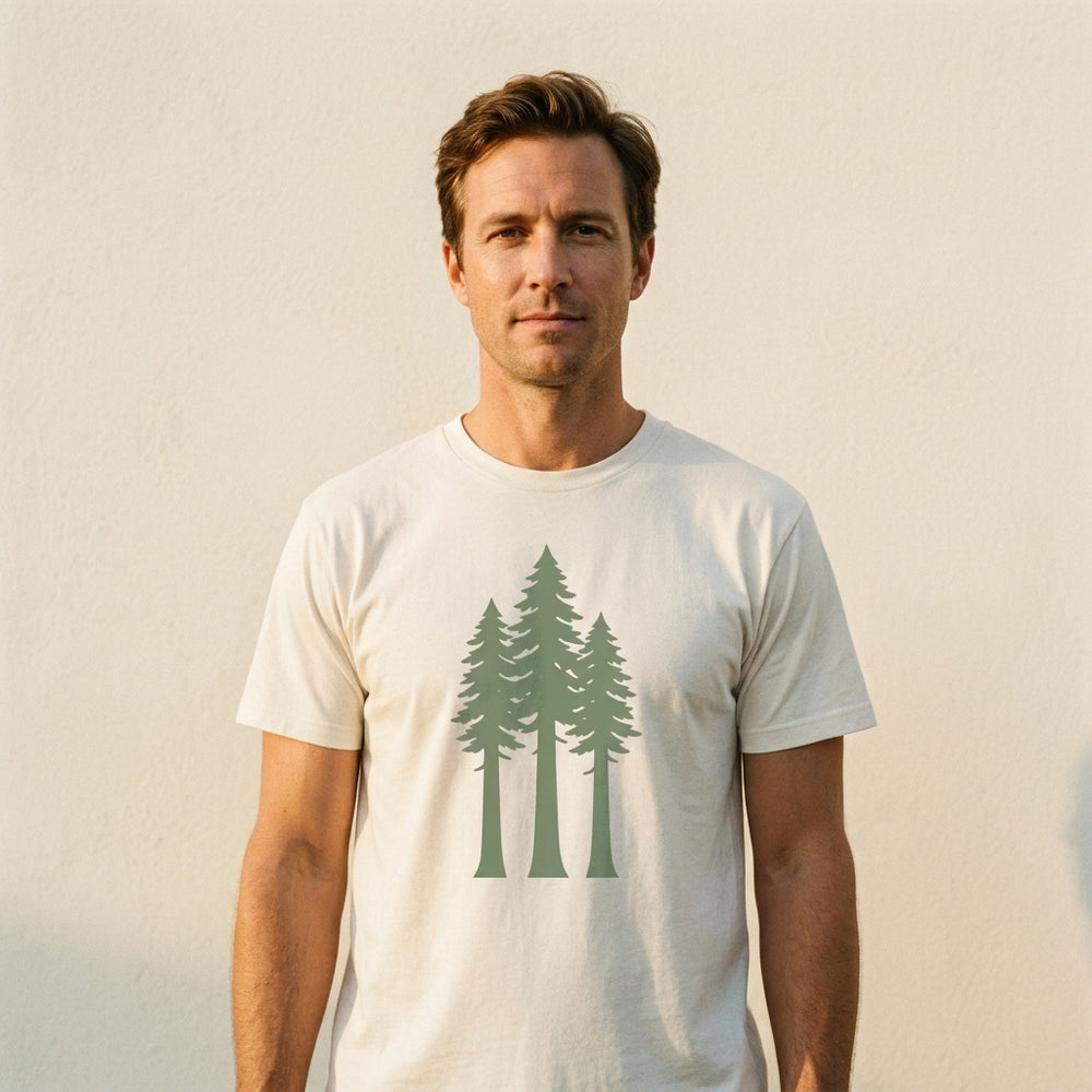 Redwood Silhouette Tee front view. Cali Life Co. California apparel, designed in San Diego