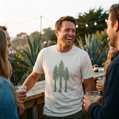 Redwood Silhouette Tee — Women's on-figure. Cali Life Co. California apparel, designed in San Diego