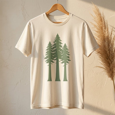 Redwood Silhouette Tee — Men's on-figure. Cali Life Co. California apparel, designed in San Diego