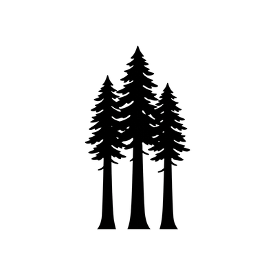 Redwood Silhouette Tee — Men's on-figure. Cali Life Co. California apparel, designed in San Diego