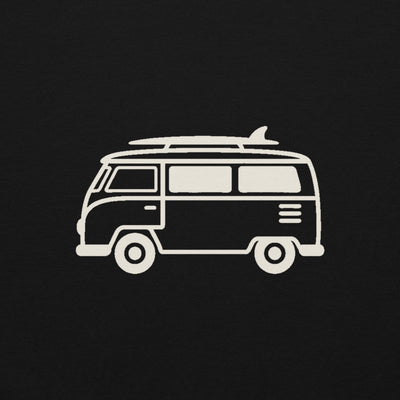 VW Bus Line Art Pullover Hoodie, Men's, print close-up
