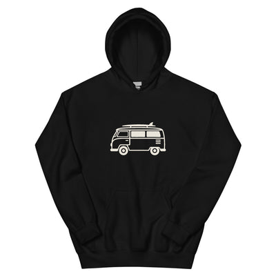 VW Bus Line Art Pullover Hoodie, Women's, flat lay