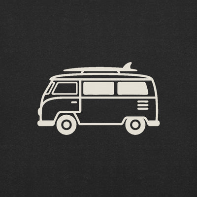 VW Bus Line Art Graphic T-Shirt, Women's, print close-up