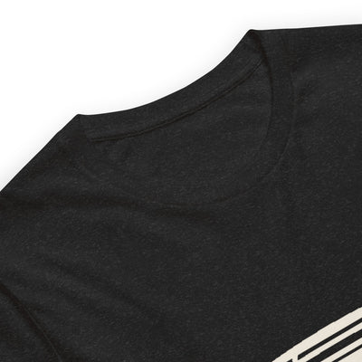 VW Bus Line Art Graphic T-Shirt, fabric detail