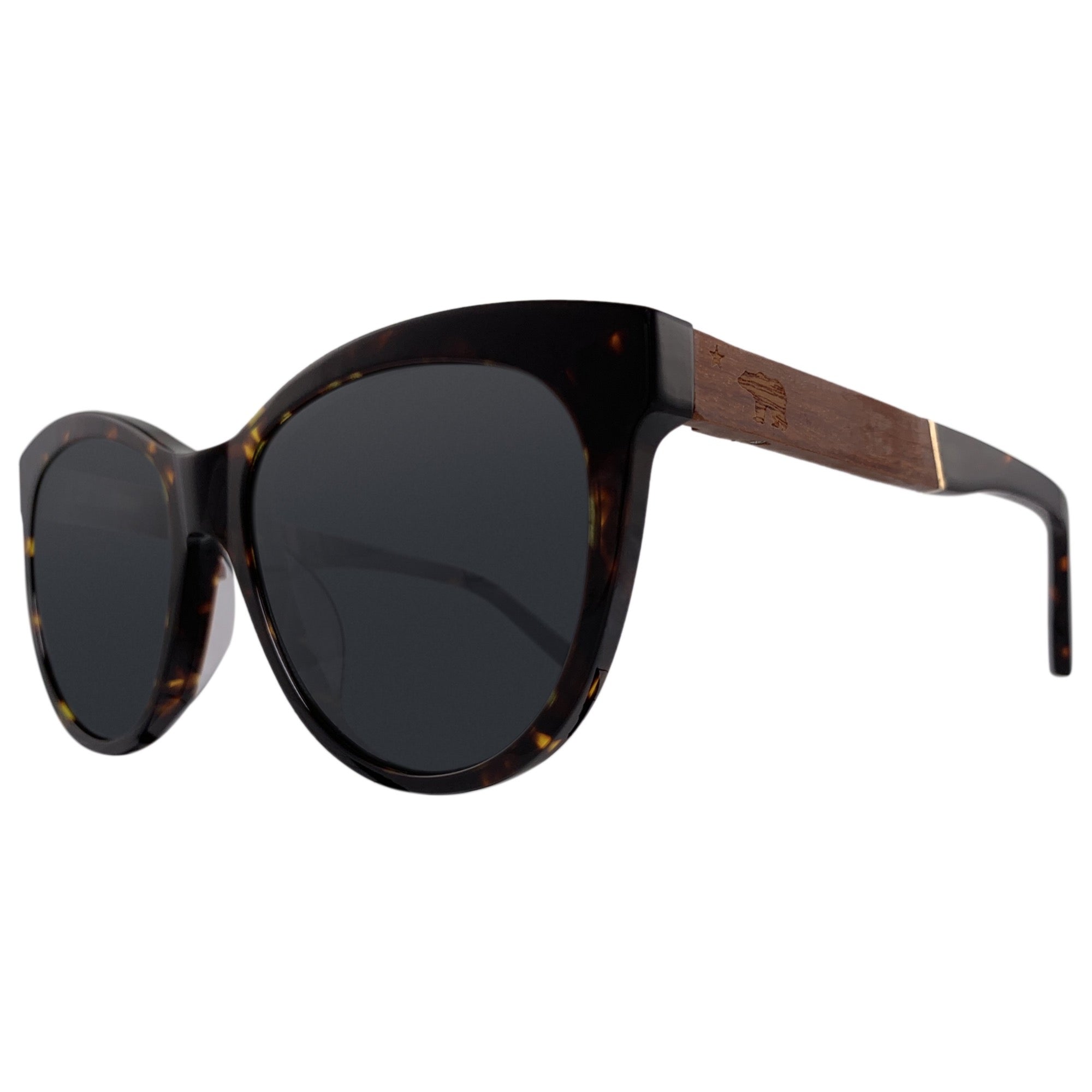 Marina del Rey Polarized Round Acetate + Wood Sunglasses
