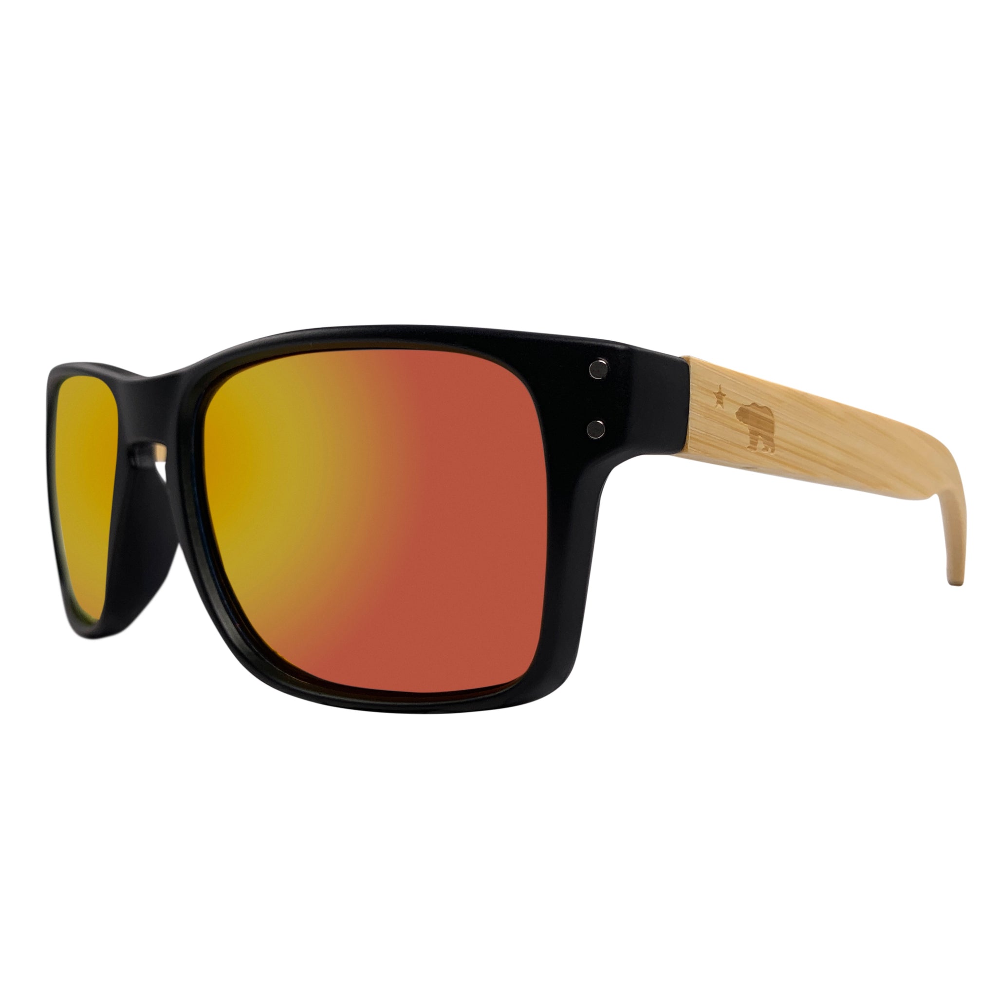 Volcanic Red Polarized Bamboo Sunglasses